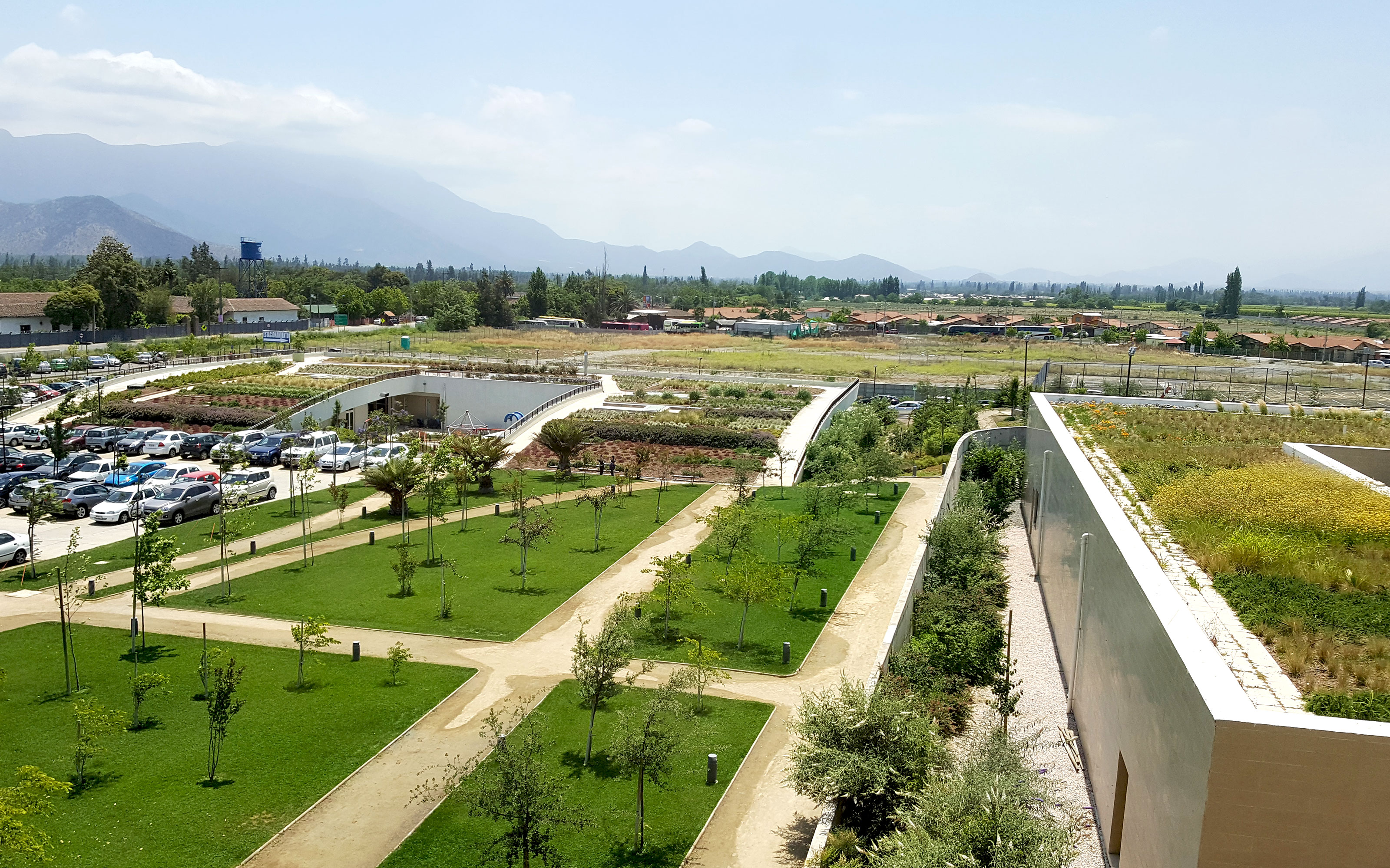 More than just a healing environment – the hospital also offers a garden for patients.  Large green roof areas